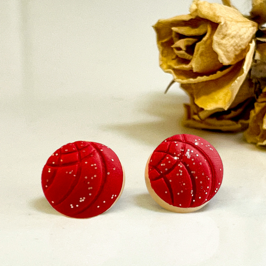 earrings - red conchitas