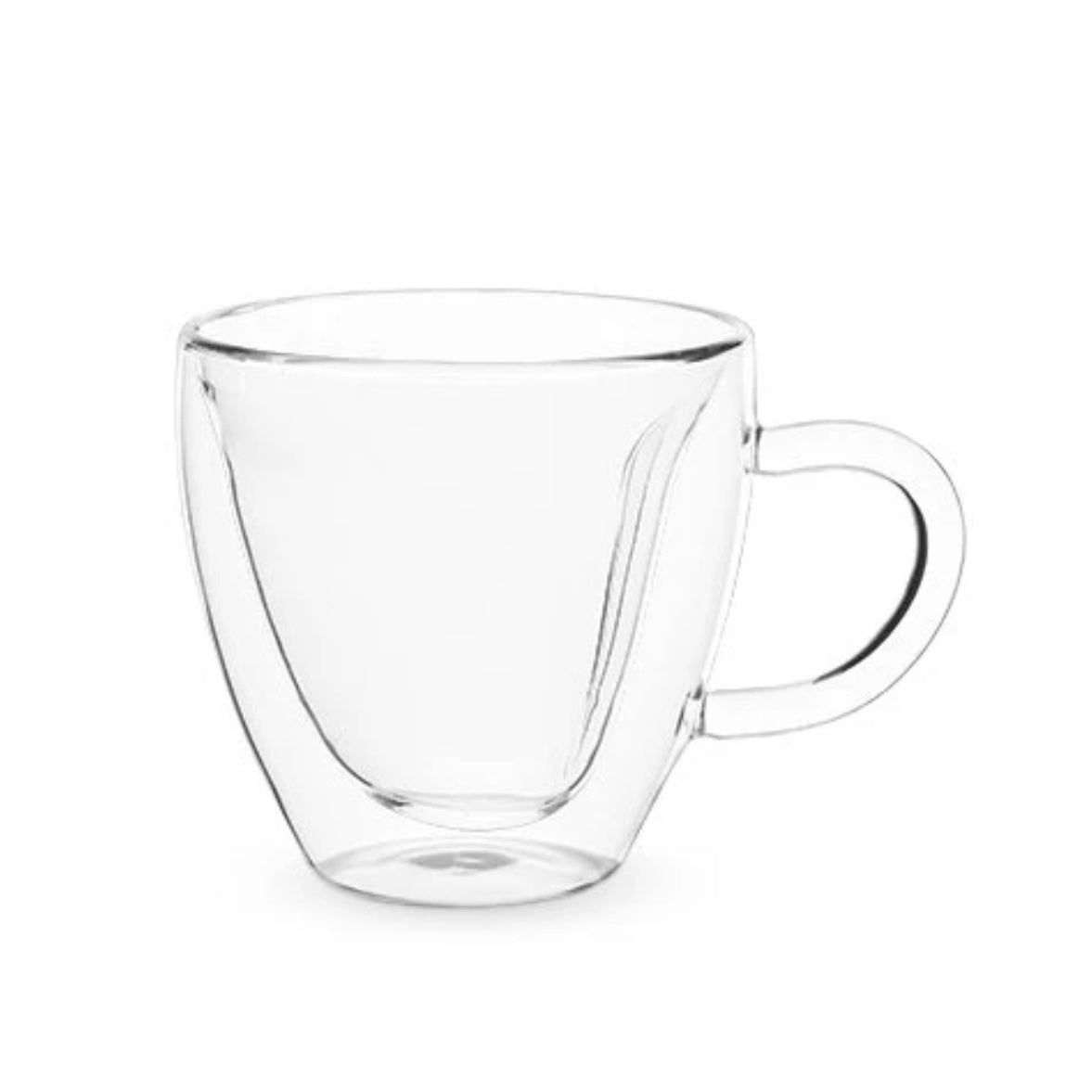 mug, heart double wall glass